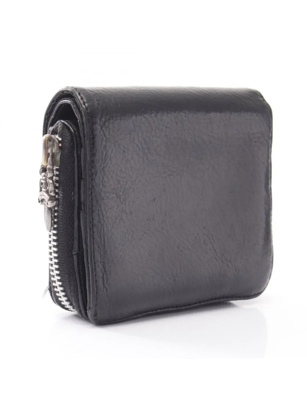 Chrome Hearts Bifold Wallet Square Zip Bill Leather